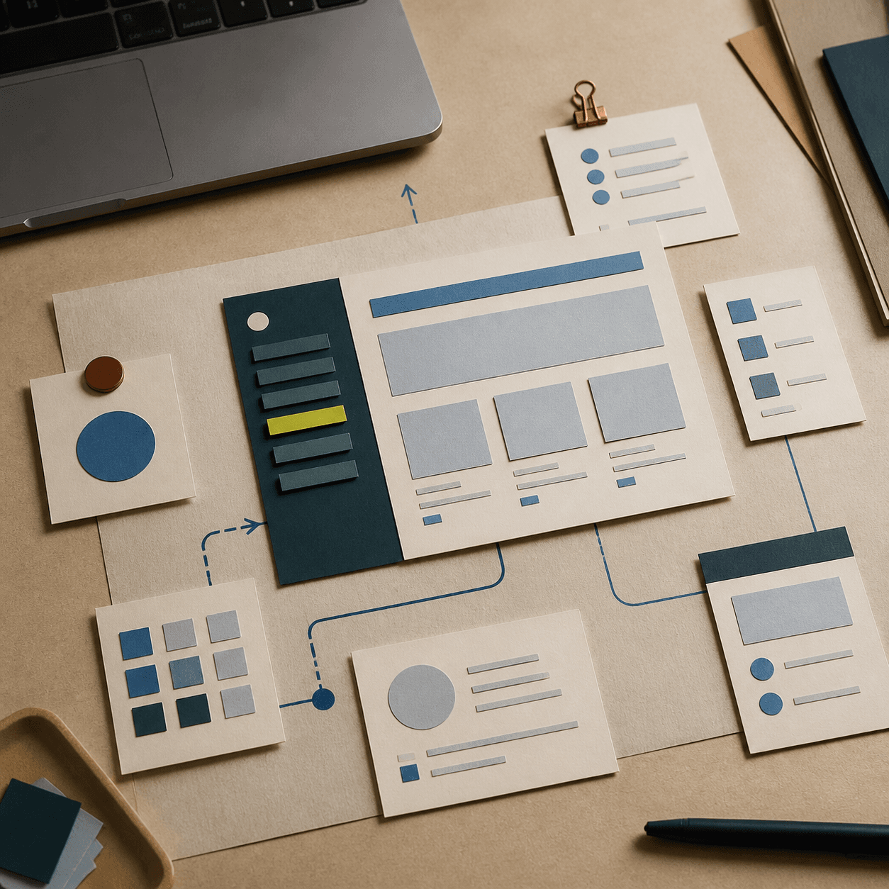 Editorial workflow visual for digital transformation and internal tools